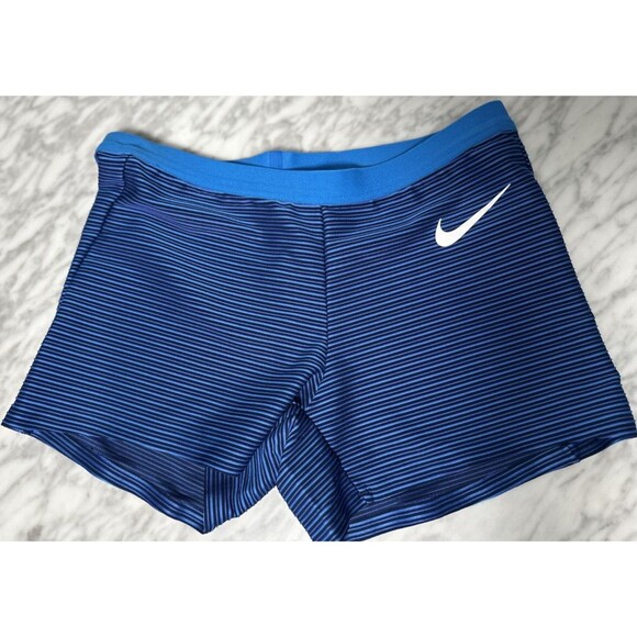 Women’s Nike Pro Elite Track & Field Shorts AO8486-000 Blue Made In USA Medium - Picture 1 of 8